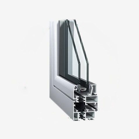 Corte técnico do perfil SAPA P70 OC+ em Alumínio